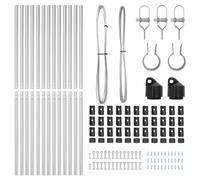 Poteaux de clôture 13 pcs Ø32 mm 150 cm Acier galvanisé 42004225