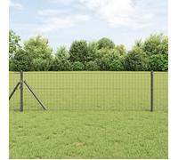 Vidaxl Poteaux De Clôture 13 Pcs Gris Ø32 Mm 120 Cm Acier Galvanisé