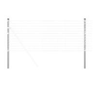 Vidaxl Poteaux De Clôture 2 Pcs Argent 110 Cm Acier Galvanisé