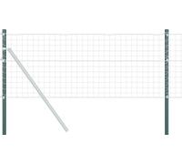 vidaXL Poteaux de clôture 2 pcs Vert 120 cm Acier revêtu par poudre