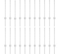 vidaXL Poteaux de clôture 22 pcs Argent Acier galvanisé
