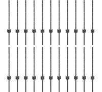 vidaXL Poteaux de clôture 22 pcs Gris Acier