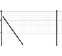 vidaXL Poteaux de clôture 26 pcs Gris 3.2 x 3.2 x 100 cm Acier
