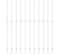 vidaXL Poteaux de clôture 44 pcs Argent Acier galvanisé