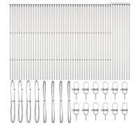 vidaXL Poteaux de clôture 52 pcs Ø32 mm 210 cm Acier galvanisé