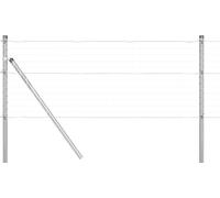 vidaXL Poteaux de clôture 52 pcs argent 3.2 x 3.2 x 100 cm acier