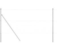 vidaXL Poteaux de clôture 52 pcs argent 3.2 x 3.2 x 200 cm acier
