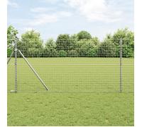 vidaXL Poteaux de clôture 42004224 – 7 pièces Ø32 mm 150 cm Acier galvanisé Argenté