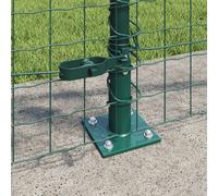Vidaxl Poteaux De Clôture Avec Bases 13 Pcs Ø32mm 110cm Acier Galvanisé