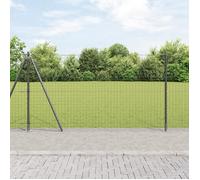 vidaXL Poteaux de clôture avec bases 13 pcs Ø32mm 78,5cm Acier galvanisé 42004309