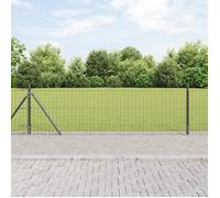 vidaXL Poteaux de clôture avec plaques de base 13 pcs Ø32mm 70cm en acier galvanisé 42004301