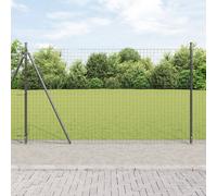 Vidaxl Poteaux De Clôture Avec Plaques De Base 13 Pcs Ø32mm 83,5cm En Acier Galvanisé