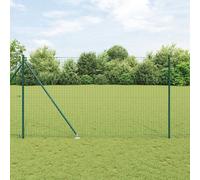 vidaXL Poteaux de clôture avec pointe 13 pcs Ø32 mm 180 cm Acier galvanisé 42004249