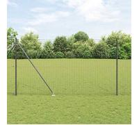 vidaXL Poteaux de clôture avec pointe 7 pcs Ø32 mm 180 cm Acier galvanisé 42004264