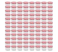 Vidaxl Pots À Confiture Couvercles Blanc Et Rouge 96 Pcs Verre 110 Ml