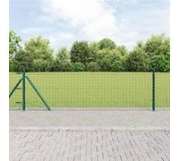 Poteaux De Clôture Vidaxl Pack De 52 Vert Acier 3.2 X 3.2 X 50 Cm