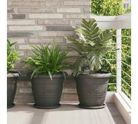 vidaXL Pots de plantes 24 pcs Noir Ø 39 x 32 cm Plastique