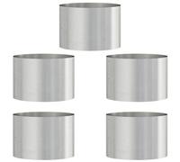 vidaXL Planteur de jardin 5 pcs Argent 30 x 30 x 20 cm Acier inoxydable