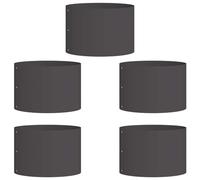 vidaXL Planteur de jardin 5 pcs Noir 30 x 30 x 20 cm Acier
