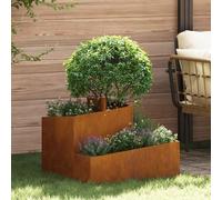 vidaXL Pots & Jardinières Acier Corten Moyen Durable Pot en métal