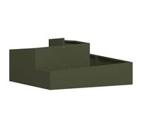 vidaXL Pots & Jardinières Vert olive Métal 100 cm de long Jardinières