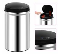 vidaXL Poubelle à capteur automatique 40 L Acier inoxydable