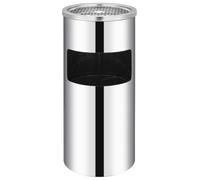 Vidaxl Poubelle Ã Cendrier Murale Acier Inoxydable 26 L
