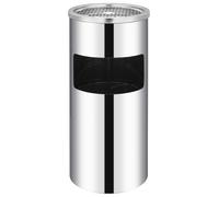 Vidaxl Poubelle Ã Cendrier Murale Acier Inoxydable 26 L