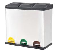 Vidaxl Poubelle À Ordures Acier Inoxydable 54 L