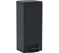 vidaXL Poubelle à pédale anti-traces de doigts 30 L noir inox