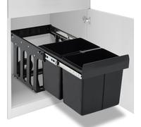 vidaXL Poubelle amovible de cuisine Fermeture en douceur 36 L 51179