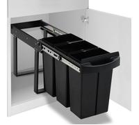 vidaXL Poubelle amovible de cuisine fermeture en douceur 36 L 51180