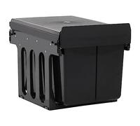 vidaXL Poubelle amovible de cuisine fermeture en douceur 48 L 51182
