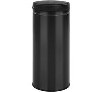 vidaXL Poubelle automatique à capteur 80 L acier carbone noir