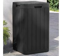 Poubelle d extérieur anthracite 38x38x65 cm PP