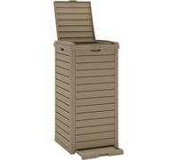 vidaXL Poubelle d'extérieur marron clair 41x41x86 cm Polypropylène