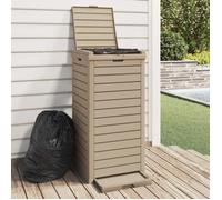vidaXL Poubelle d'extérieur marron clair 41x41x86 cm polypropylène 364172