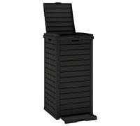 vidaXL Poubelle d'extérieur 41x41x86 cm polypropylène Noir