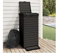 vidaXL Poubelle d'extérieur 41x41x86 cm polypropylène Noir
