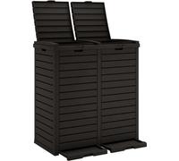 vidaXL Poubelle d'extérieur noire 78x41x86 cm Polypropylène