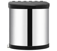 vidaXL Poubelle Intégrée de Cuisine Poubelle à Ordures Déchets Poubelle de Recyclage Maison Seau Intérieur Amovible Acier Inoxydable 12 L