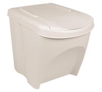 vidaXL Poubelles à ordures empilables 3 pcs Blanc 75 L Polypropylène 152199