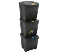 4x Poubelles Empilables 100L Recyclage Panier Conteneur Ordures Déchets vidaXL