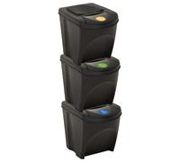 4x Poubelles Empilables 100L Recyclage Panier Conteneur Ordures Déchets vidaXL