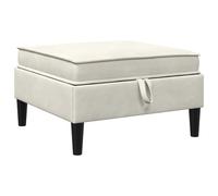 vidaXL Pouf avec Rangement Crème Velours