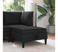 vidaXL Pouf avec Rangement Noir Velours