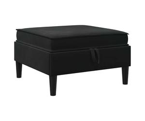 vidaXL Pouf avec Rangement Noir Velours