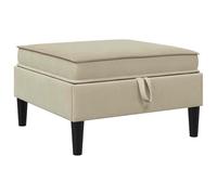 vidaXL Pouf avec Rangement Sable Velours