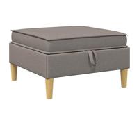 vidaXL Tabouret de canapé avec espace de rangement en tissu taupe, tabouret de salon, design rectangulaire moderne, beaucoup d'espace de rangement, utilisation polyvalente pour l'ordre et le confort