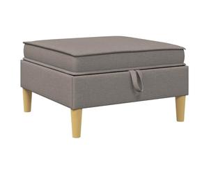 vidaXL Pouf avec Rangement Taupe 70 x 70 x 40 cm Tissu
